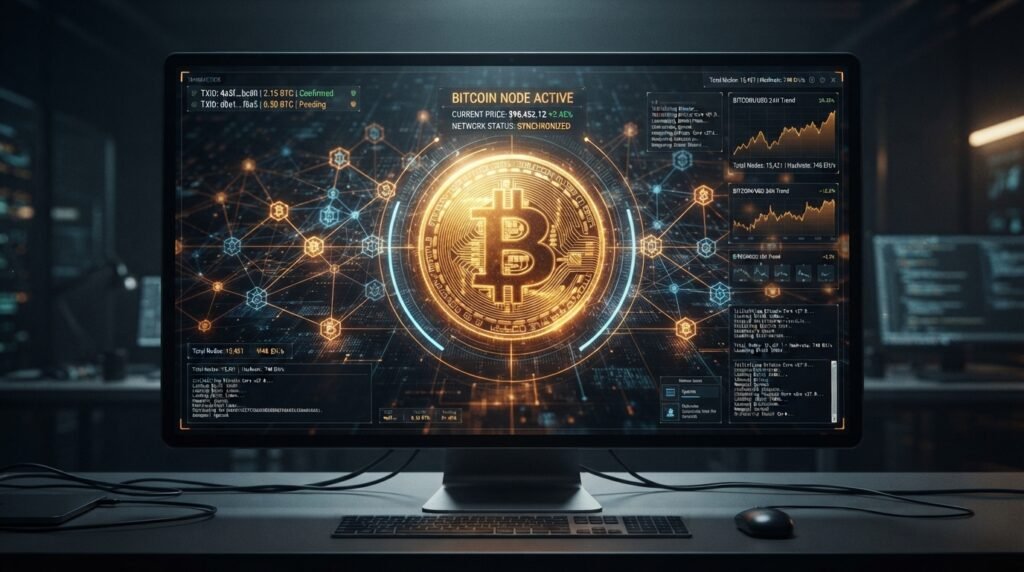 BTC flash tool and Bitcoin software interface