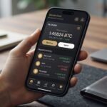 BTC Flash App with Bitcoin wallet and cryptocurrency software interface